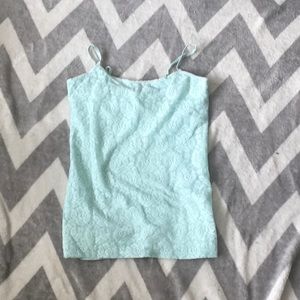 Mint Green Lace Tank Top